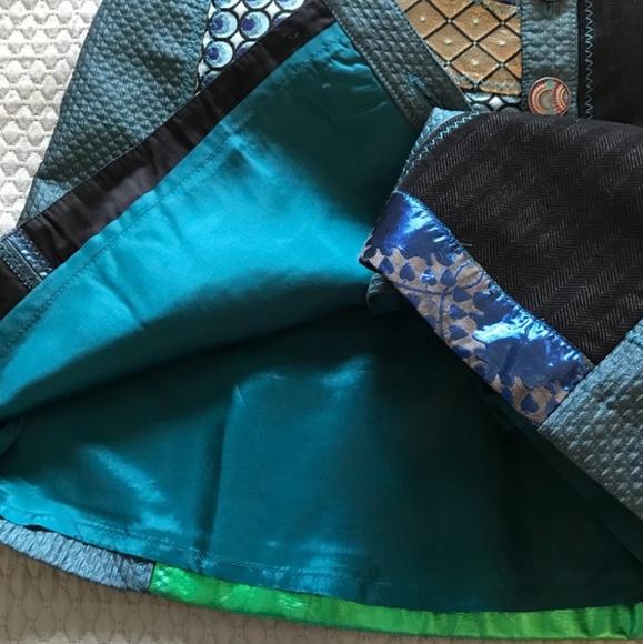 Desigual Galactic Tour patchwork A line mini skirt - Picture 4 of 8